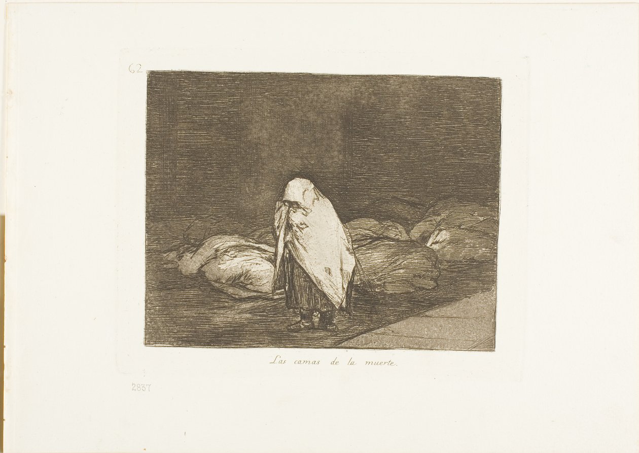 The Beds of Death, plate 62 from The Disasters of War by Francisco Jose de Goya y Lucientes
