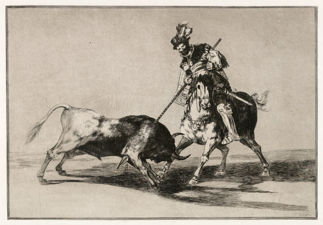 The Cid Campeador Attacking a Bull with His Lance by Francisco de Goya