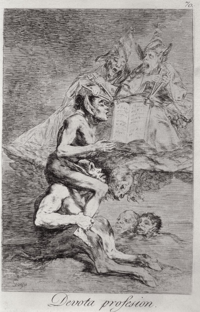 The Devout Profession by Francisco Jose de Goya y Lucientes
