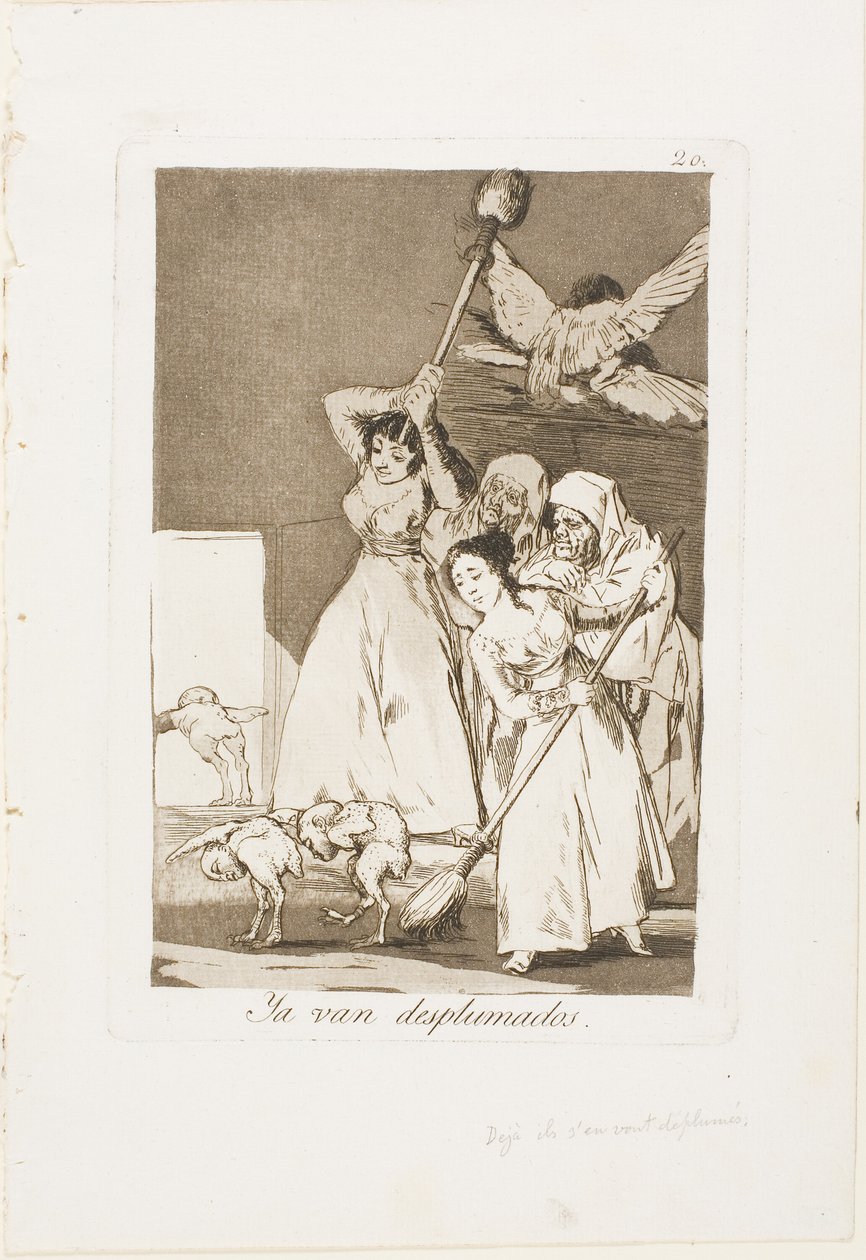 There They Go Plucked (i.e. Fleeced), Plate 20 from Los Caprichos by Francisco Jose de Goya y Lucientes