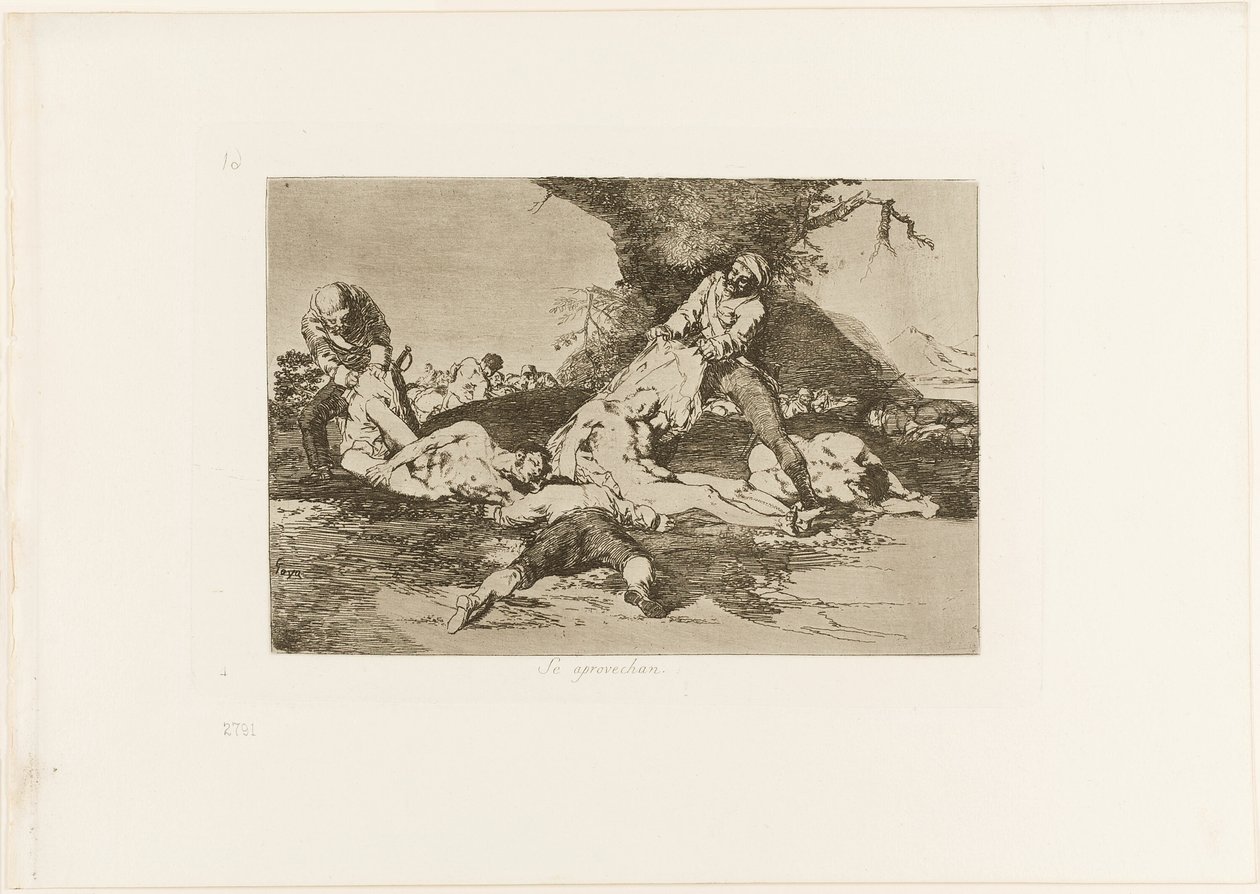 They Make Use of Them, plate 16 from The Disasters of War by Francisco Jose de Goya y Lucientes