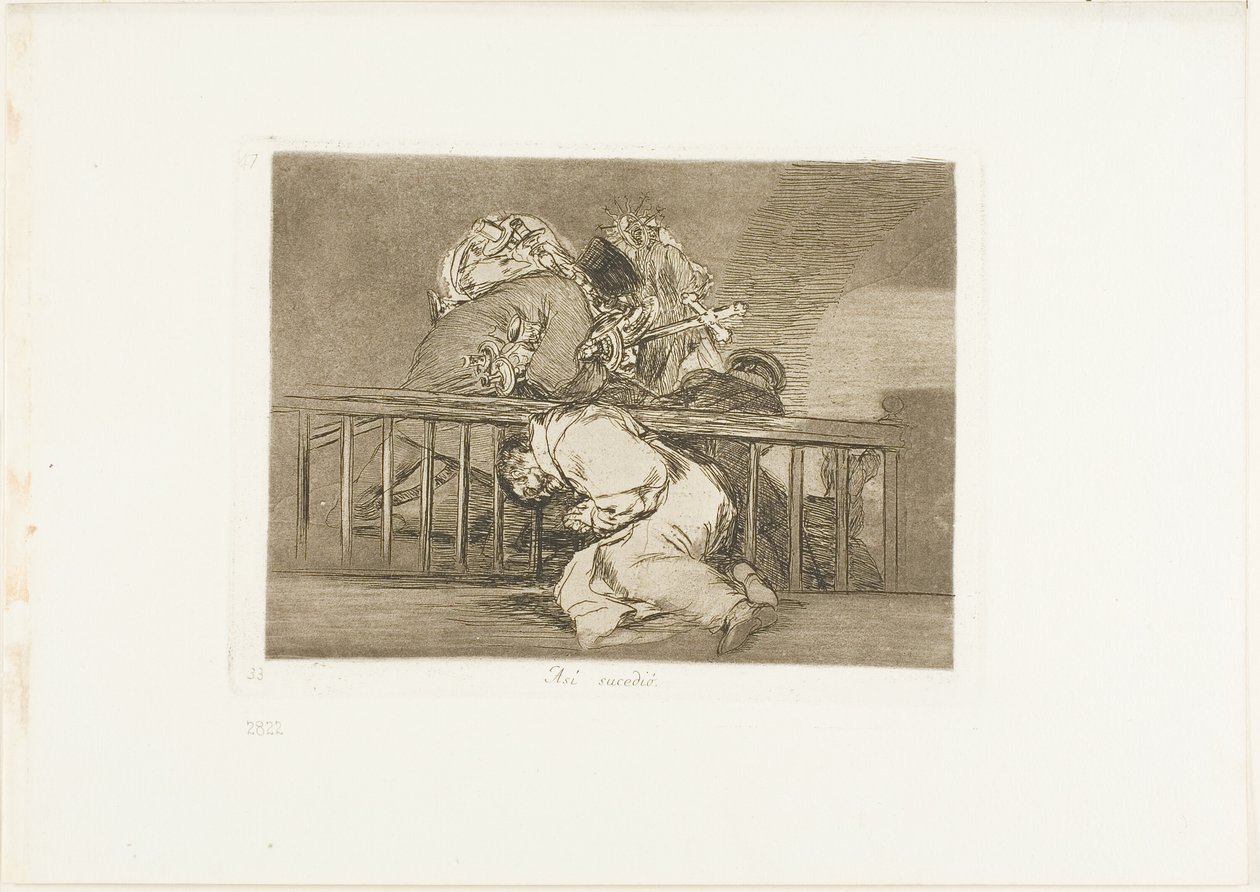 This is How it Happened, plate 47 from The Disasters of War by Francisco Jose de Goya y Lucientes