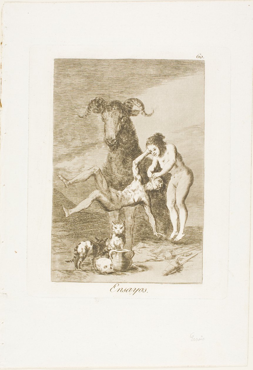 Trials, plate 60 from Los Caprichos by Francisco Jose de Goya y Lucientes