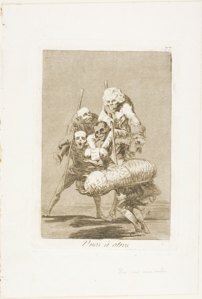 What One Does to Another, plate 77 from Los Caprichos by Francisco Jose de Goya y Lucientes