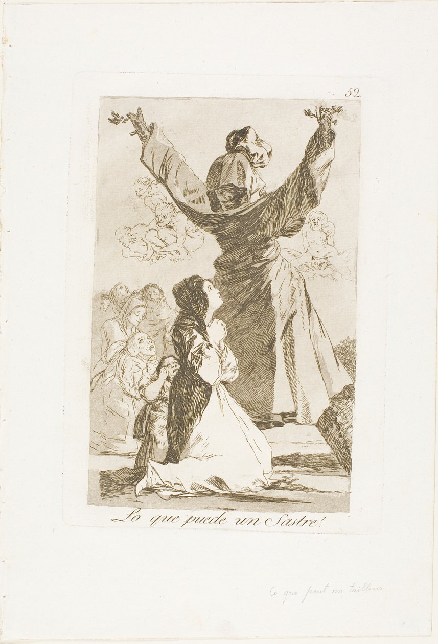 What a Tailor Can Do!, plate 52 from Los Caprichos by Francisco Jose de Goya y Lucientes