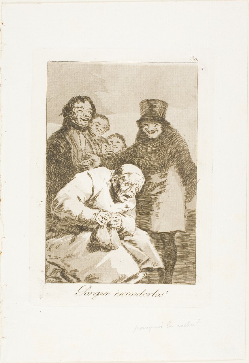 Why Hide Them?, Plate 30 from Los Caprichos by Francisco Jose de Goya y Lucientes