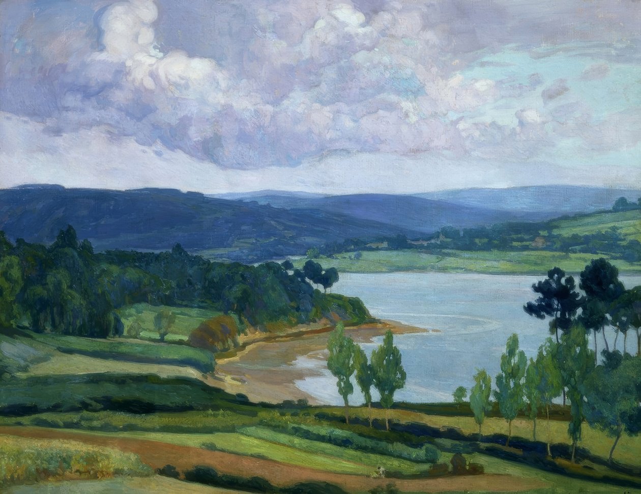 Galician Estuary Oil on Canvas 1930-36 by Francisco Llorens Diaz