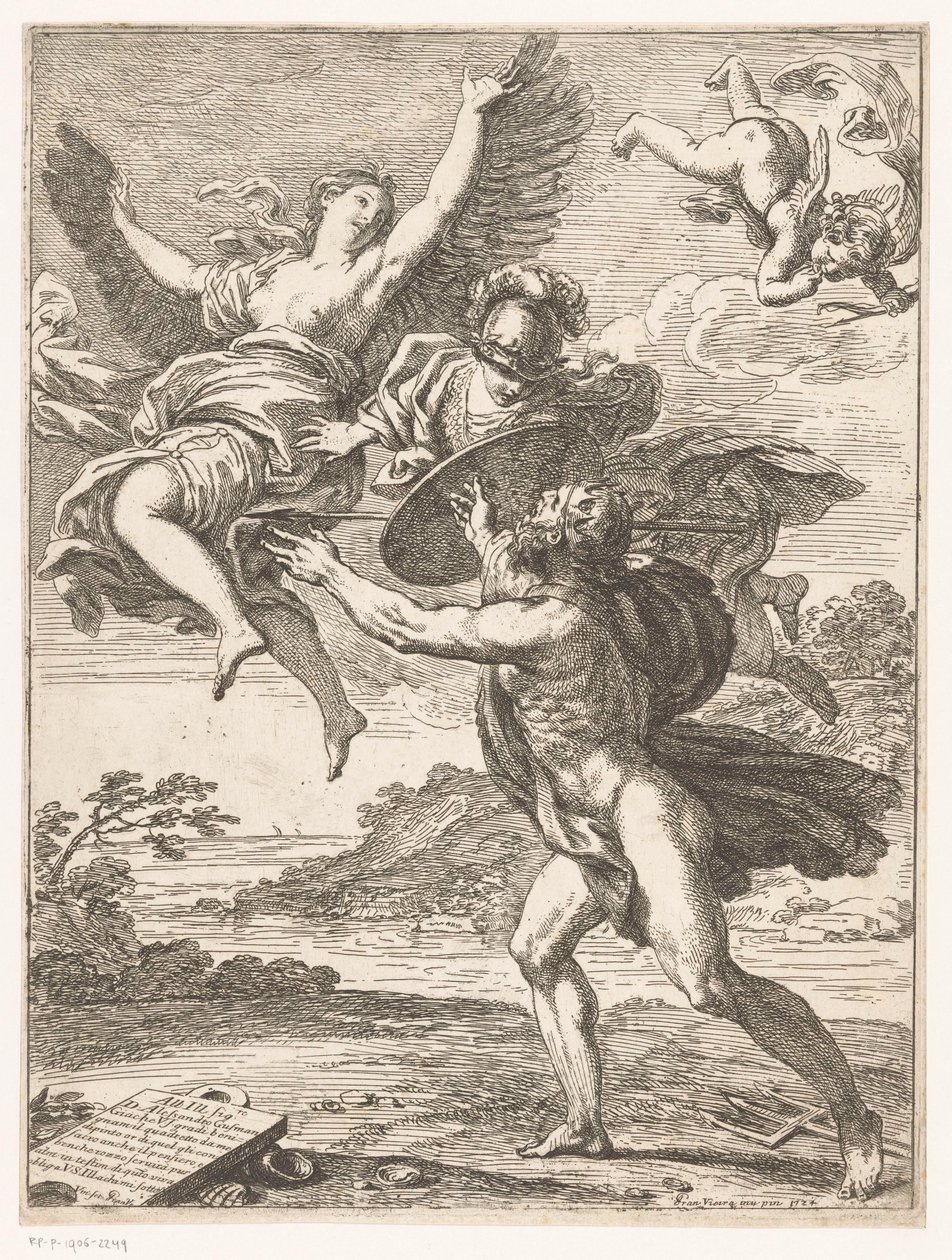 Coronis transformed into a crow by Francisco Vieira de Mattos