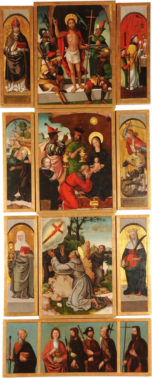 Altarpiece of Saints Anne and Michael the Archangel Right panel by Francisco de Comontes