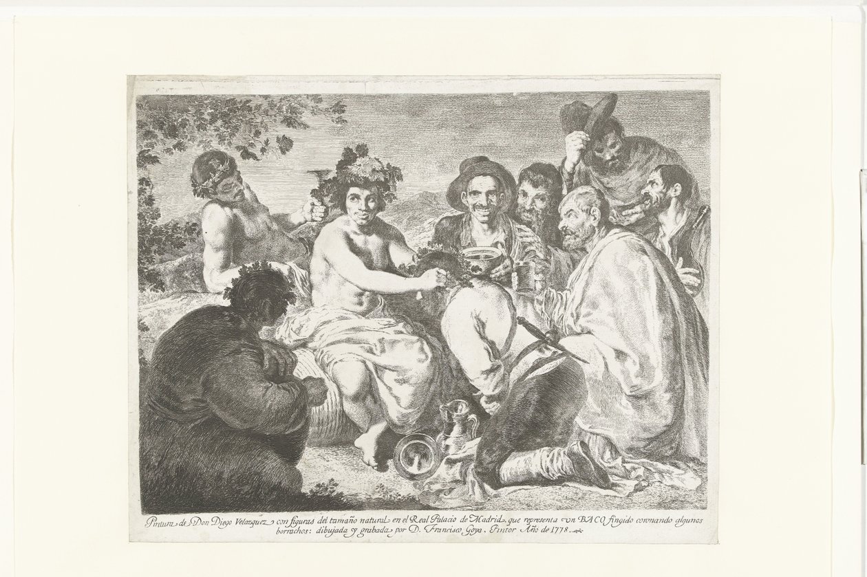 Bacchus and the Drunkards (Baco) by Francisco de Goya