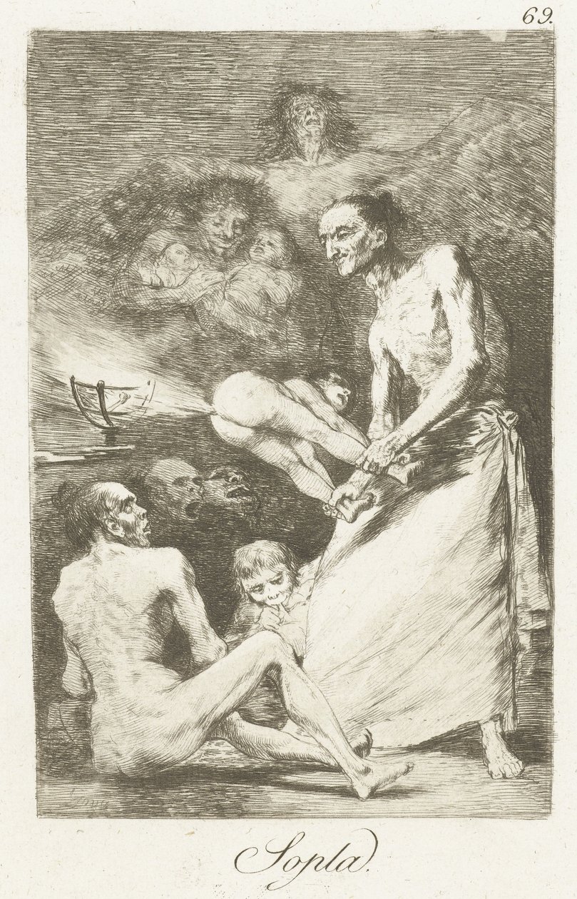 Blow (Los Caprichos) by Francisco de Goya