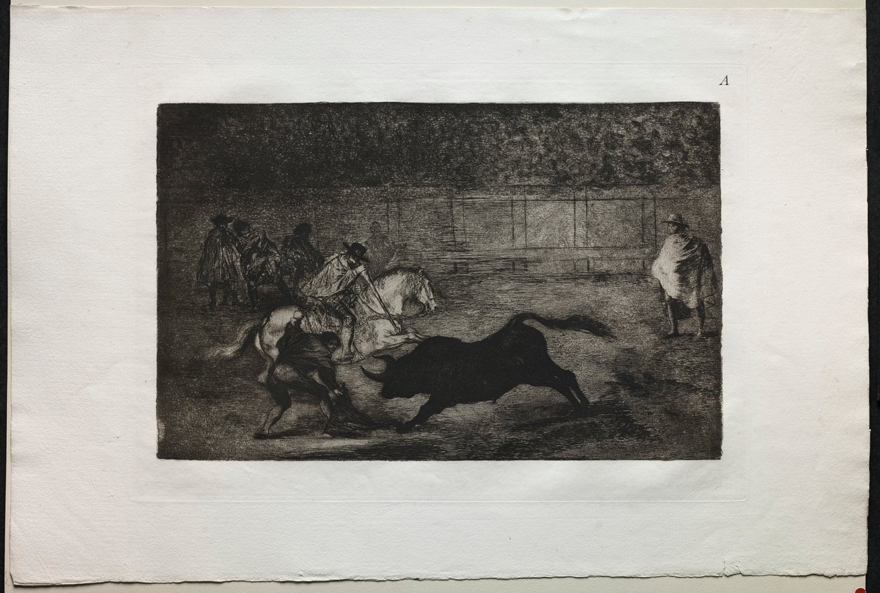 Bullfights: A Spanish Mounted Knight Breaking Short Spears with the Help of Assistants by Francisco de Goya