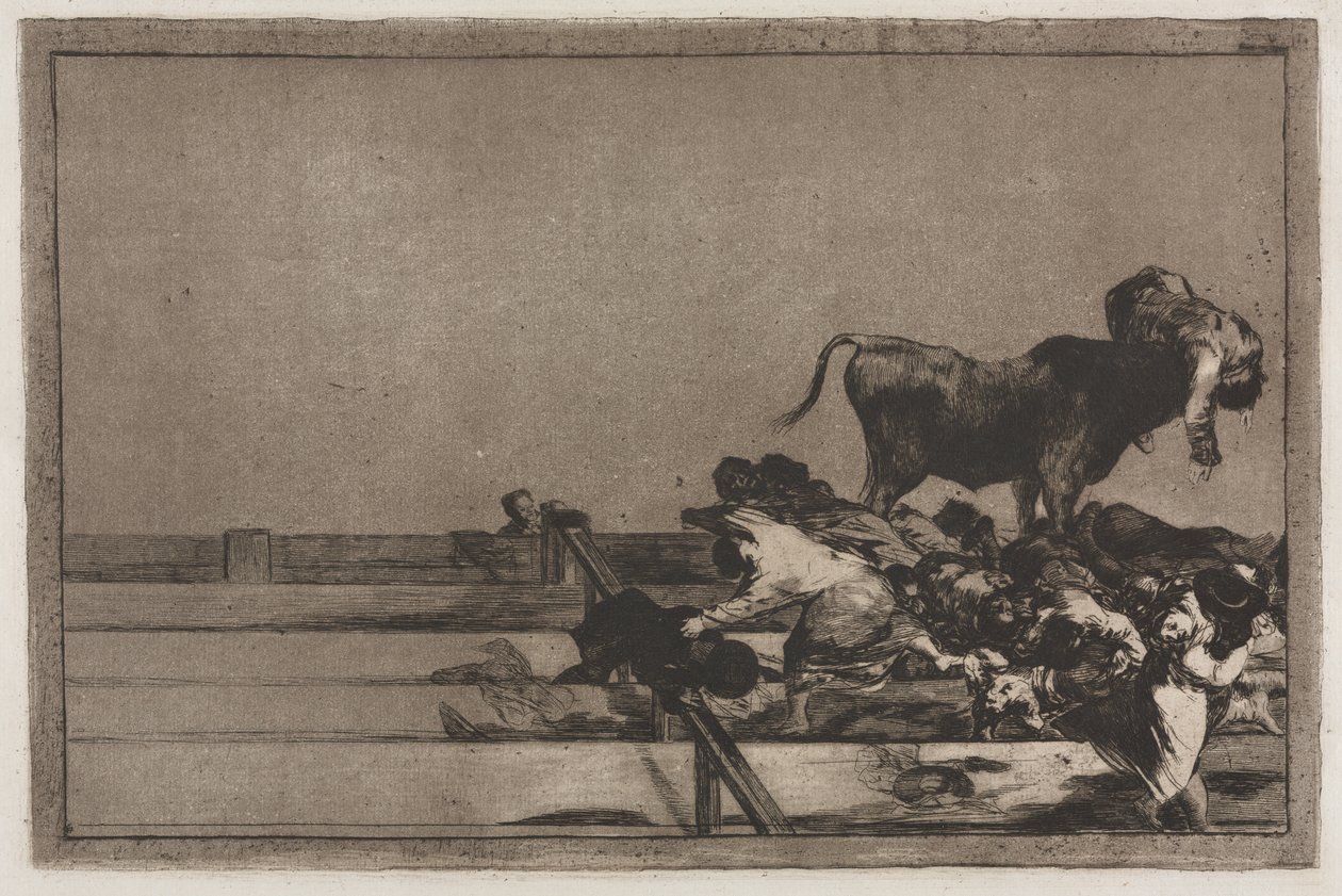 Bullfights: Dreadful Events in the Front Rows of the Ring at Madrid and Death of the Mayor of Torrejon by Francisco de Goya