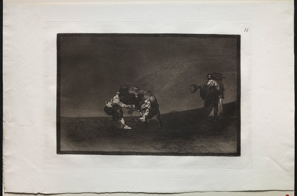 Bullfights: The Same Man Throws a Bull in the Ring at Madrid by Francisco de Goya