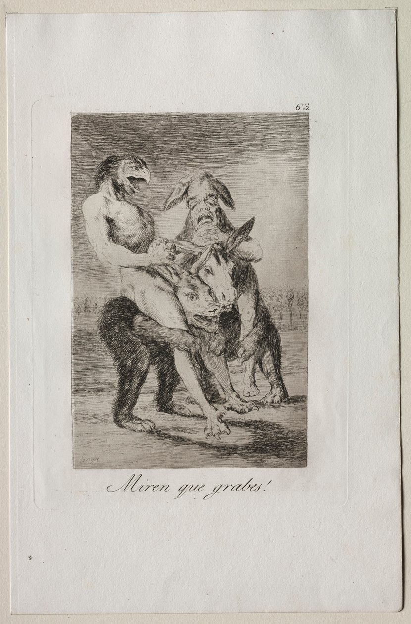 Caprices: Look How Solemn They Are! by Francisco de Goya