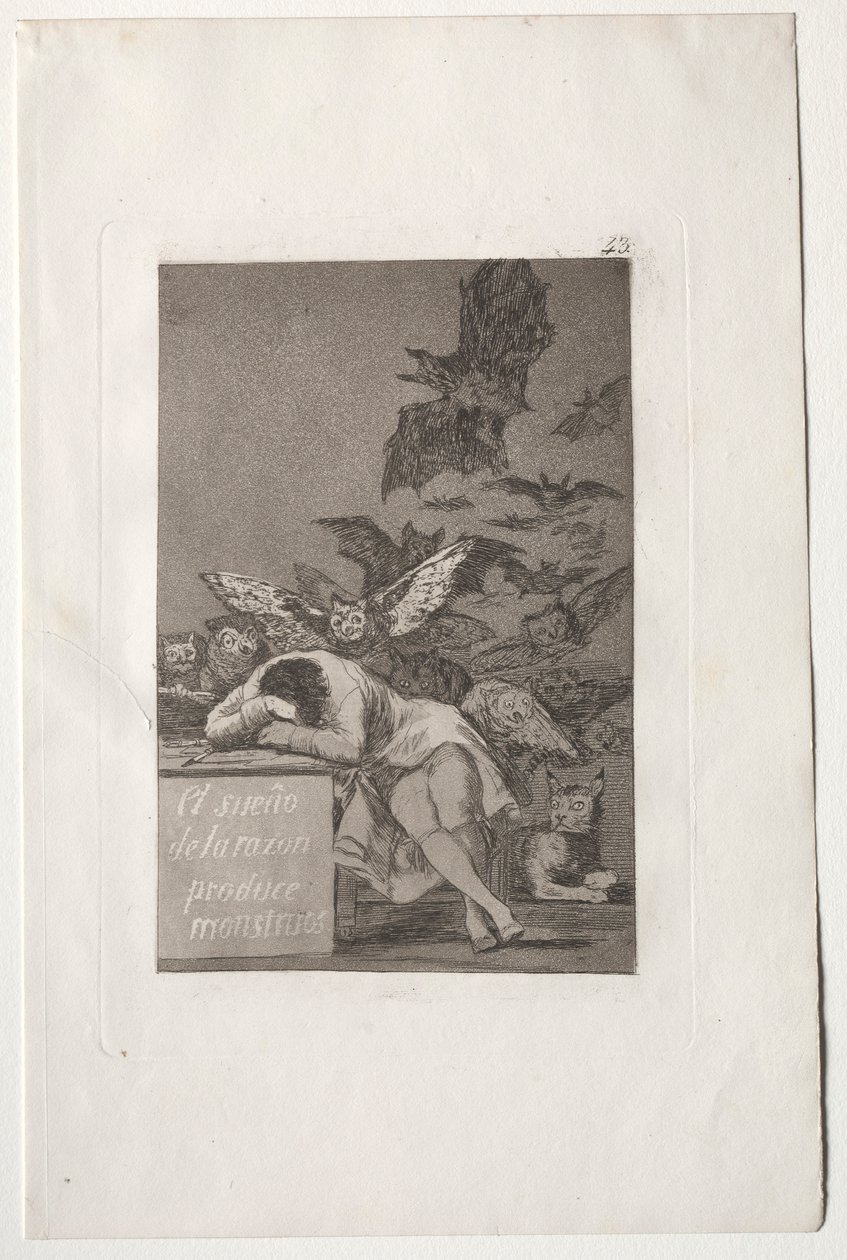 Caprichos: The Sleep of Reason Produces Monsters by Francisco de Goya