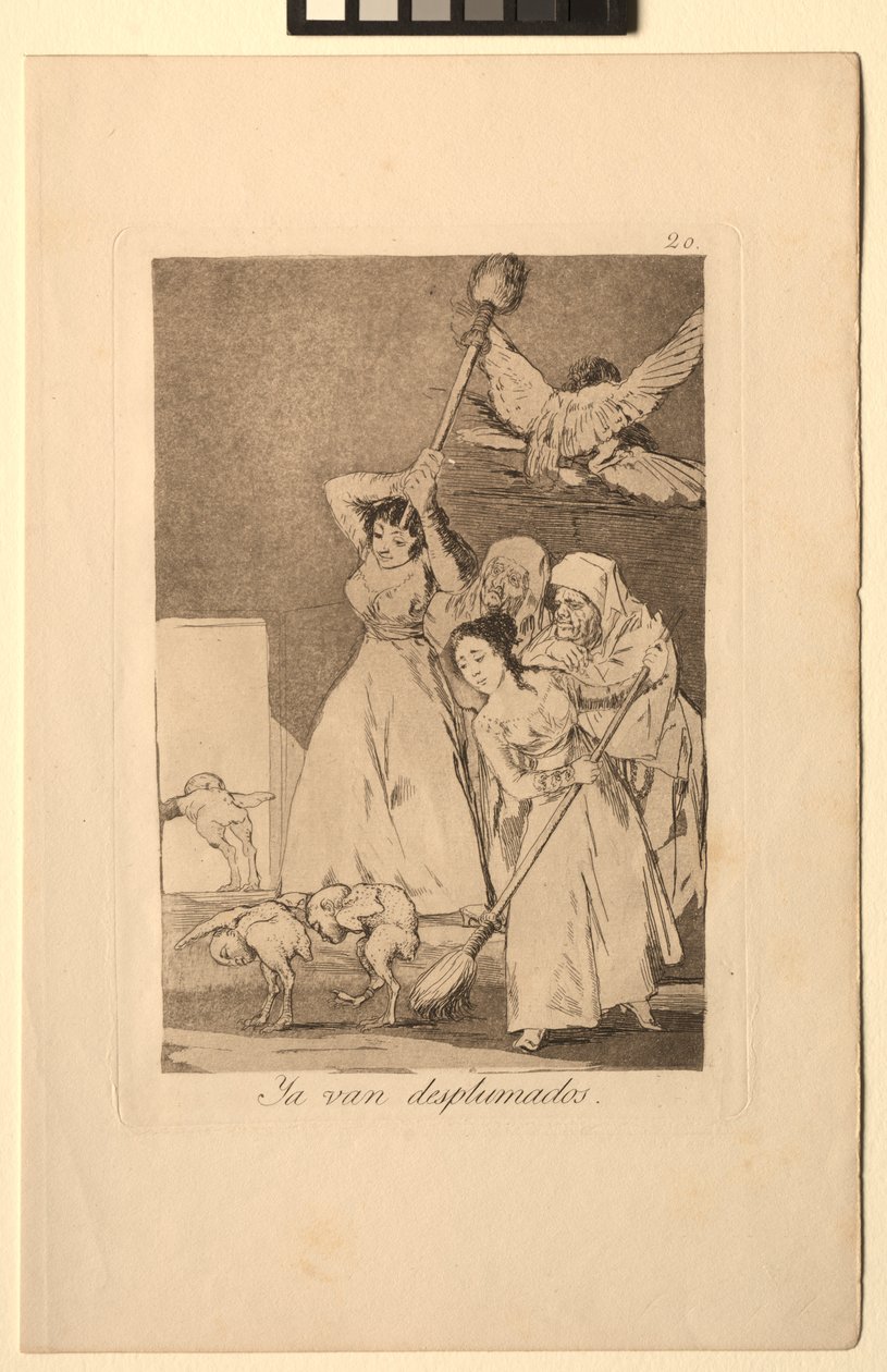 Caprichos: There They Go Plucked (i.e. Fleeced) by Francisco de Goya