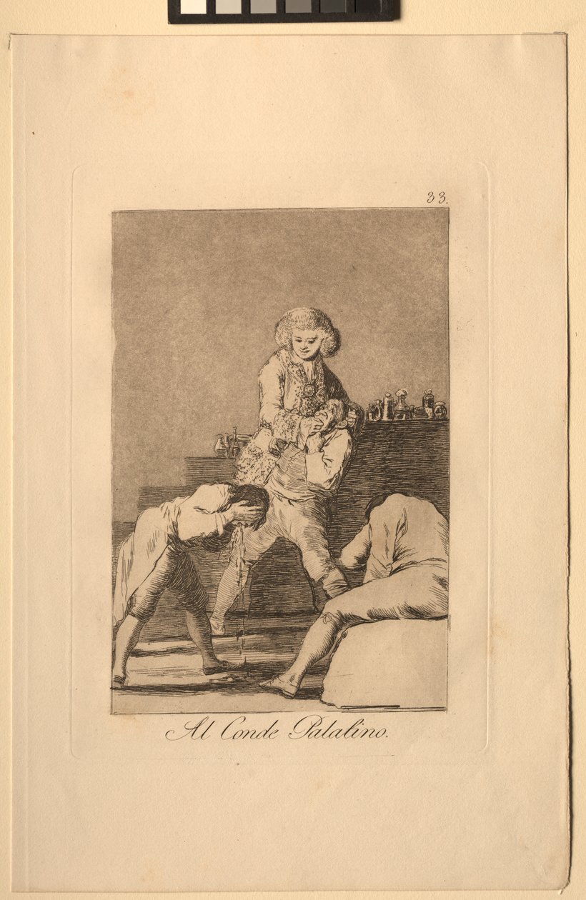 Caprichos: To the Count Palatine or Count of the Palate by Francisco de Goya
