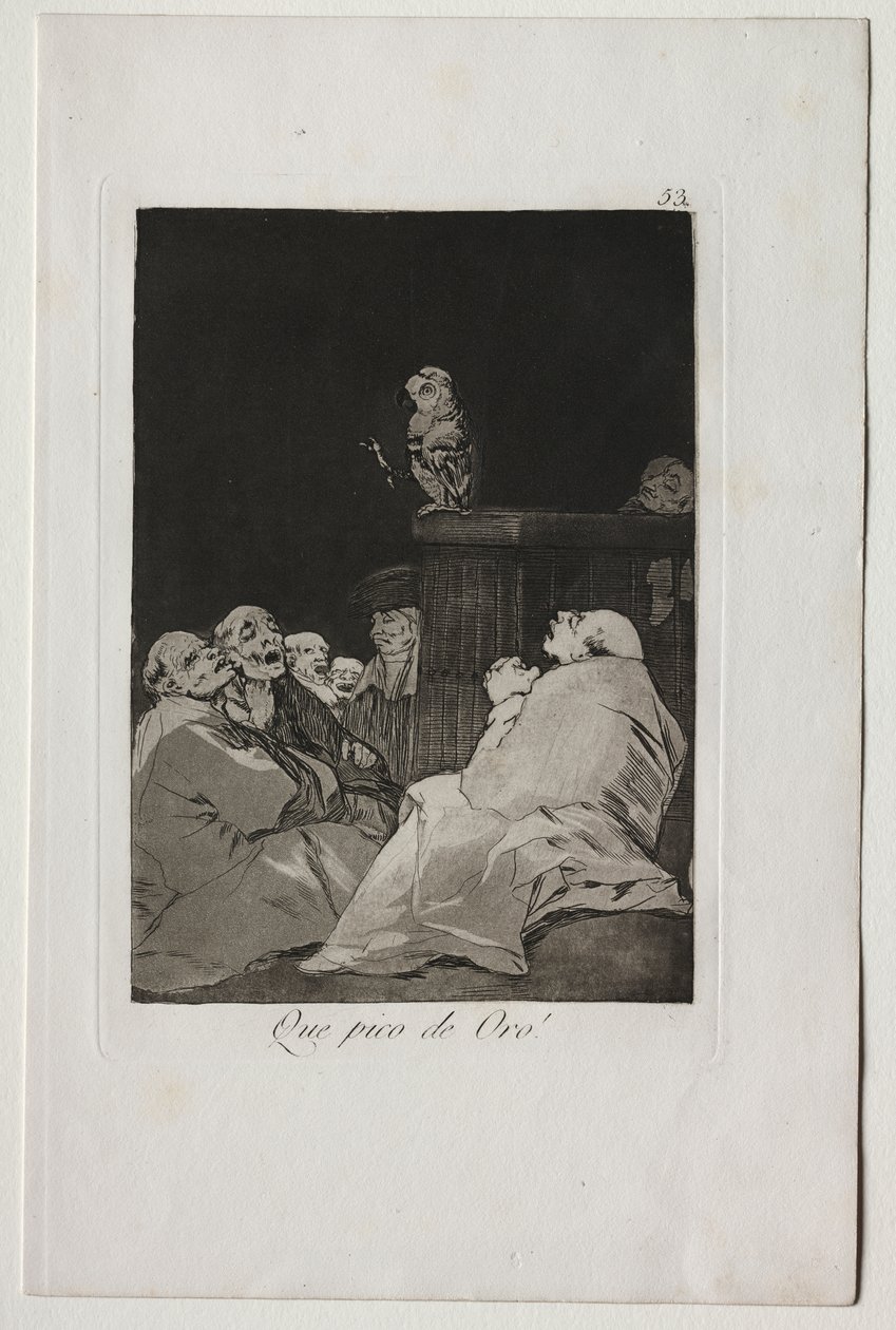 Caprichos: What a Golden Beak! by Francisco de Goya