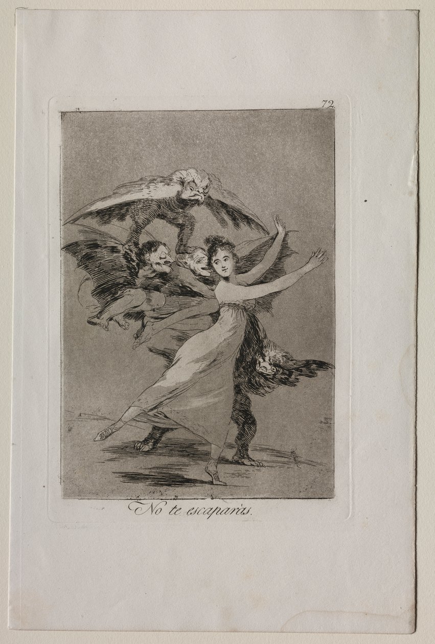 Caprichos: You Will Not Escape by Francisco de Goya