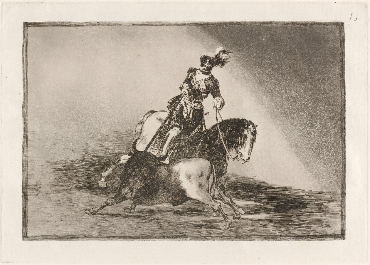 Charles V Spearing a Bull in the Ring at Valladolid by Francisco de Goya