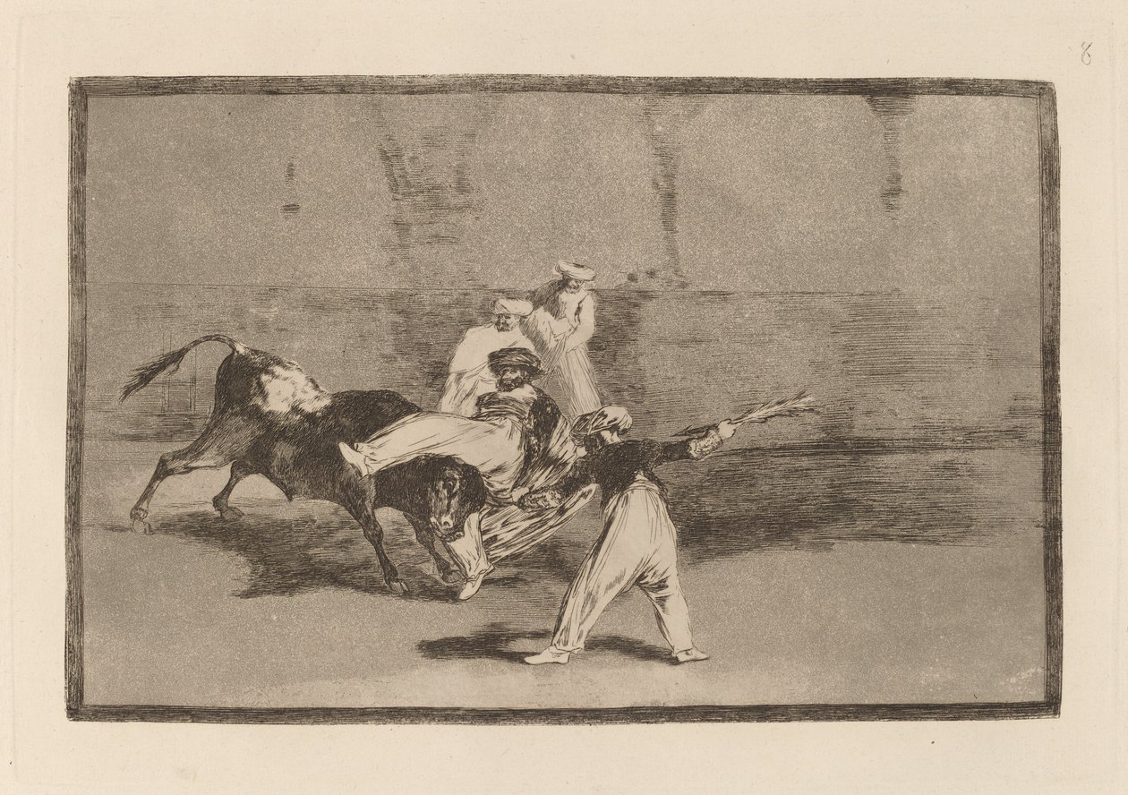 A Moor Caught by the Bull in the Ring by Francisco de Goya