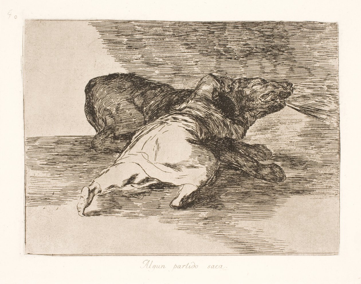He Gets Something Out of It! (40) by Francisco de Goya