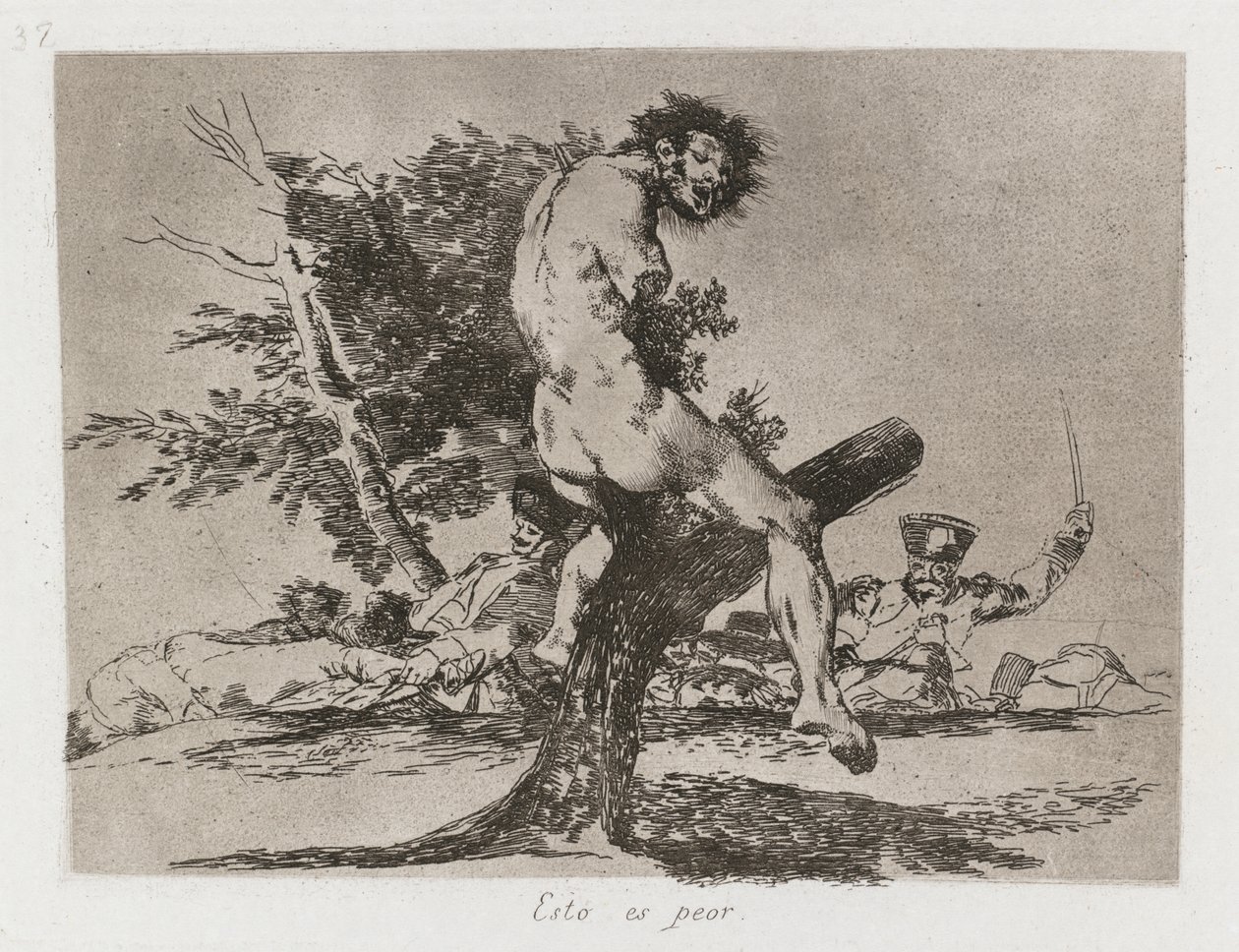 Disasters of War: Pl. 37, This is worse, 1810-1813 by Francisco de Goya