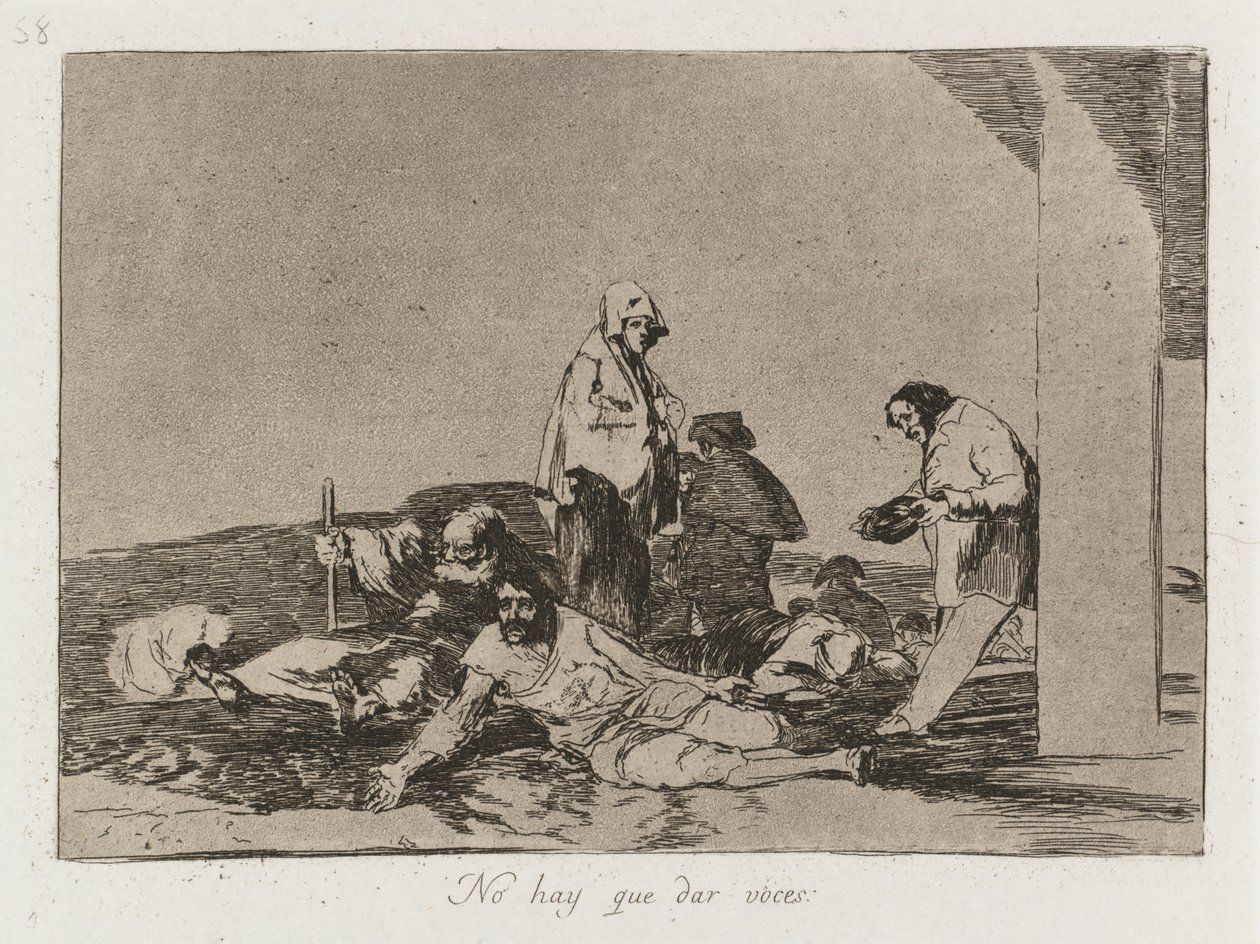 Disasters of War: It is No Use Shouting by Francisco de Goya