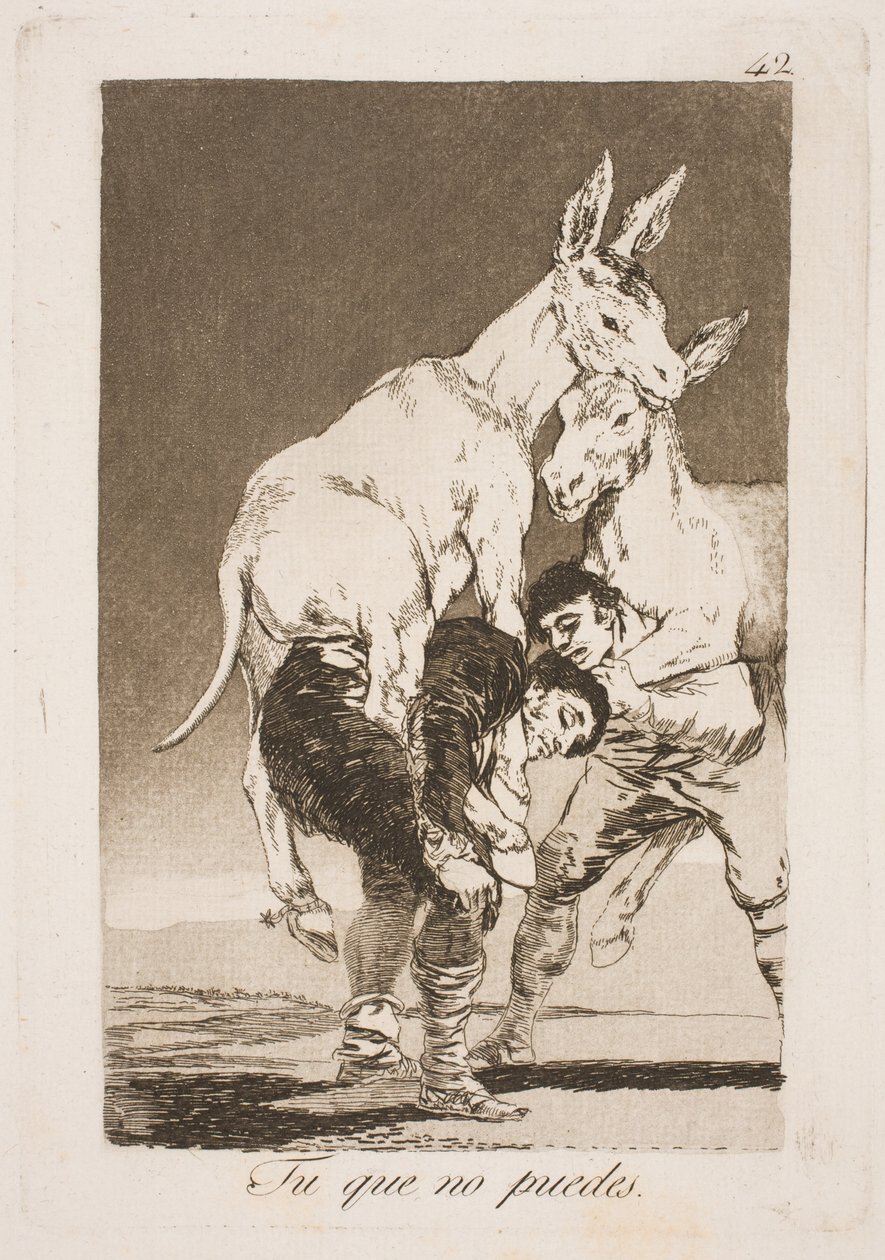 You Who Cannot, Must Carry Me on Your Back by Francisco de Goya