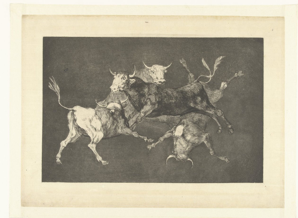 Folly of the Little Bulls by Francisco de Goya