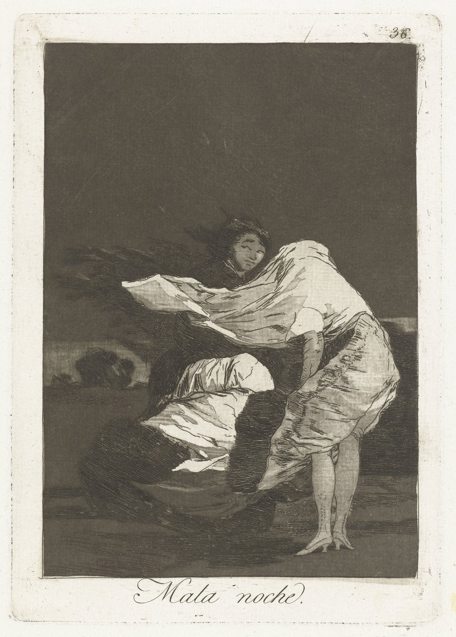 A Bad Night (Los Caprichos) by Francisco de Goya