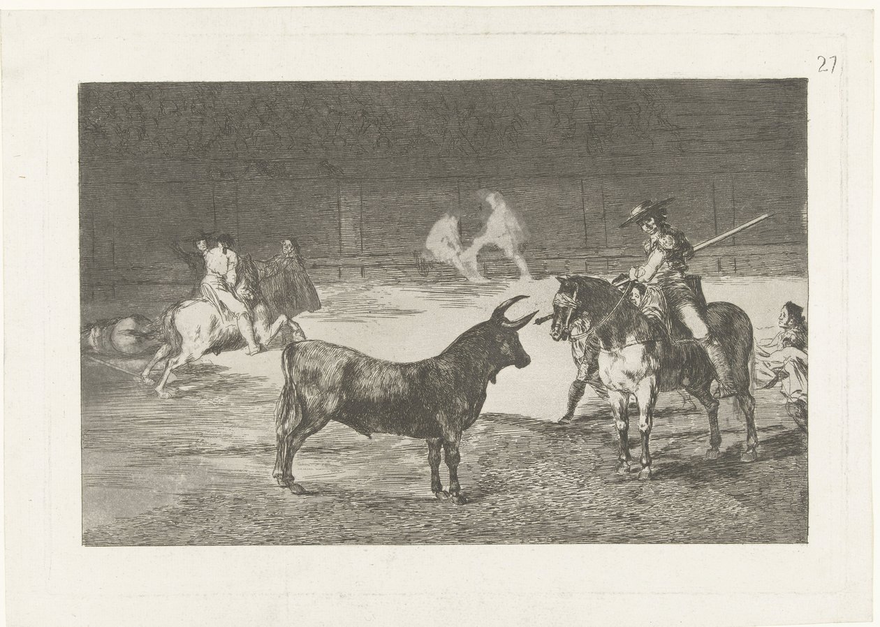 Fernando del Toro Challenges a Bull by Francisco de Goya