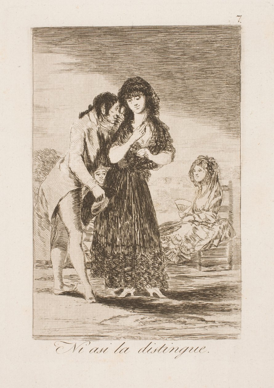 Not even in this way does he know her by Francisco de Goya