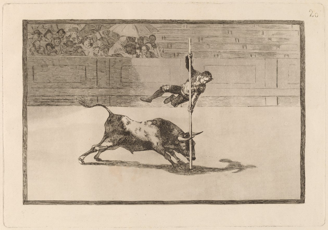 The Agility and Audacity of Juanito Apinani in the Ring at Madrid by Francisco de Goya