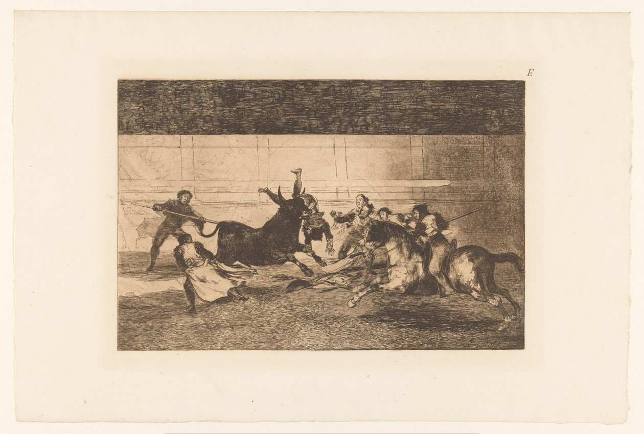 Man Impaled on the Horn of a Bull (series title: Bullfights) by Francisco de Goya