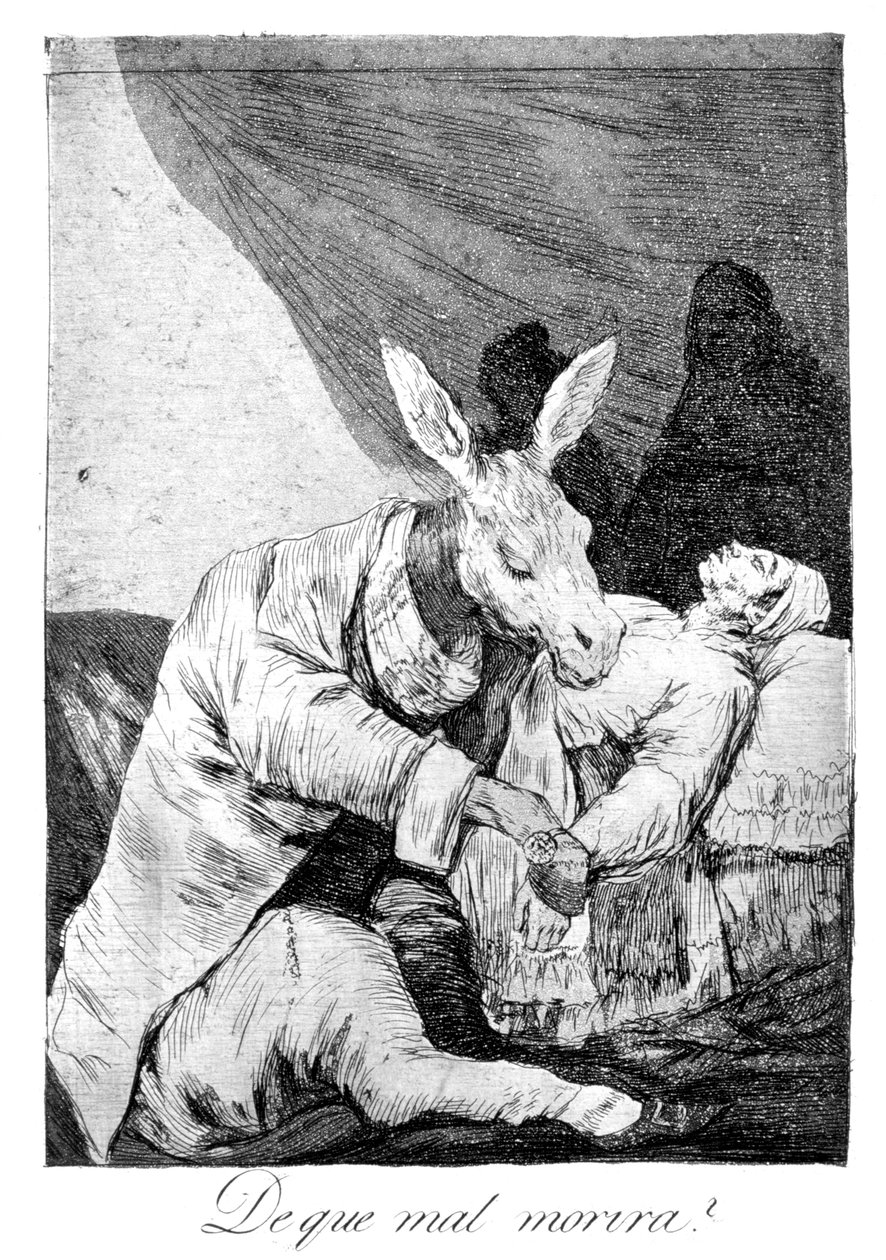 Of what ill he die by Francisco de Goya