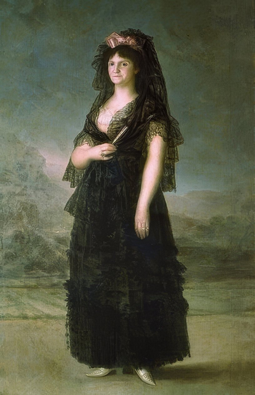 Portrait of Maria Lusia with Mantilla by Francisco de Goya