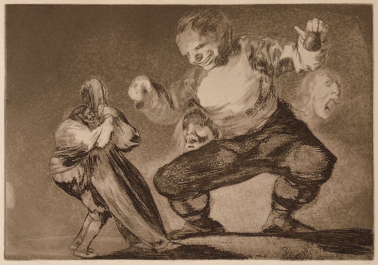 Simpleton, from the series Los Disparates by Francisco de Goya