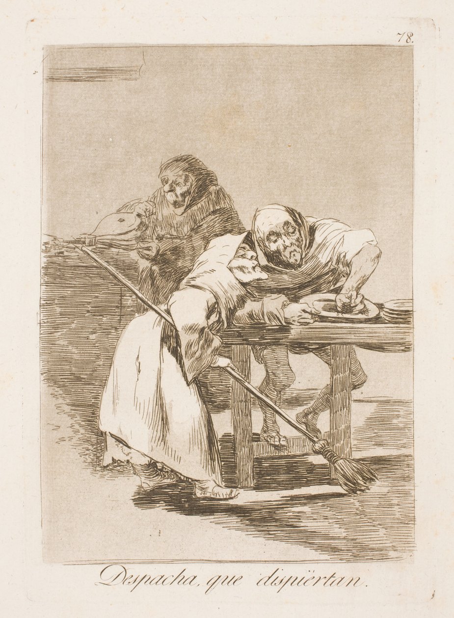 Hurry, They Are Waking Up! by Francisco de Goya