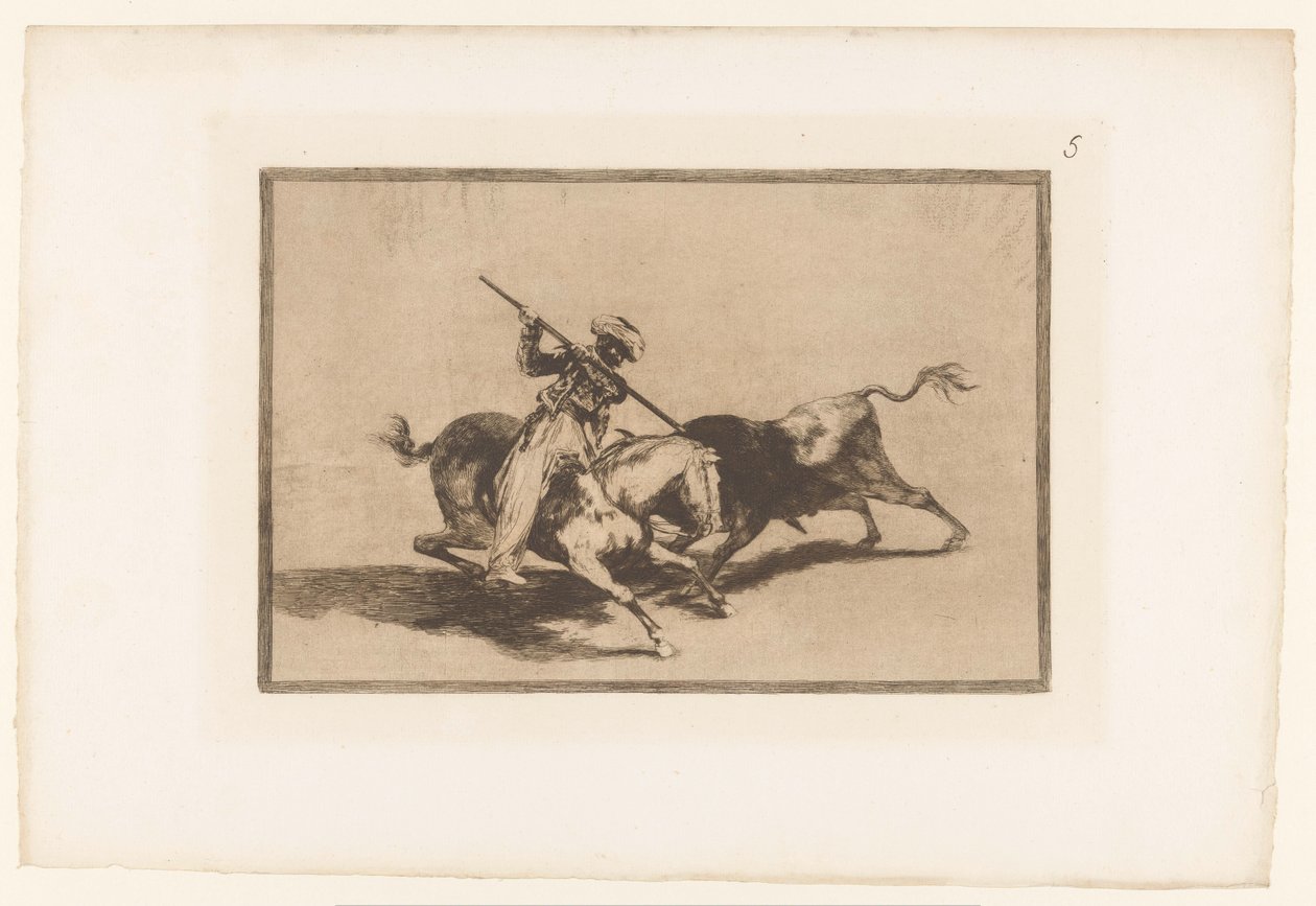 Bullfight on Horseback by Francisco de Goya