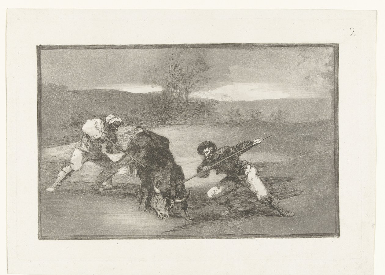 Bullfighting on Foot by Francisco de Goya