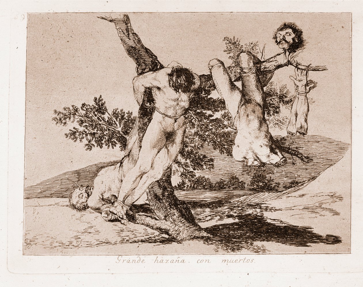 The Disasters of War: Great Feat with the Dead! by Francisco de Goya