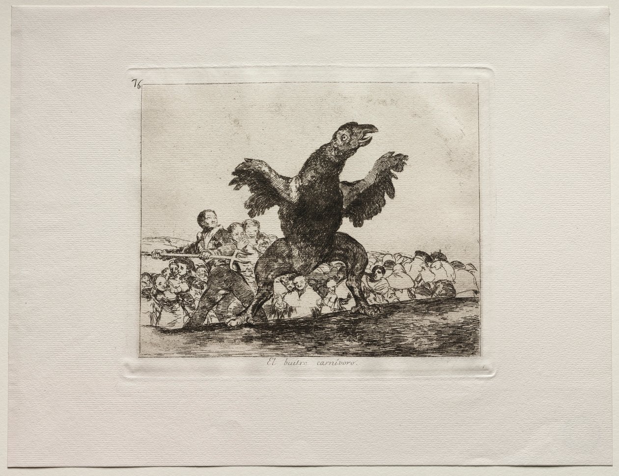 The Horrors of War: A Carnivorous Vulture by Francisco de Goya