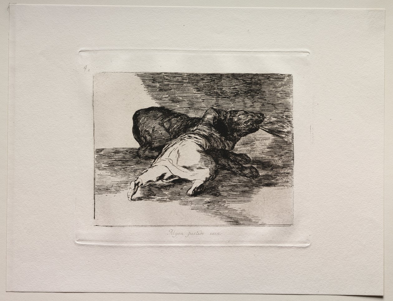 The Horrors of War: He Gets Something Out of It. by Francisco de Goya