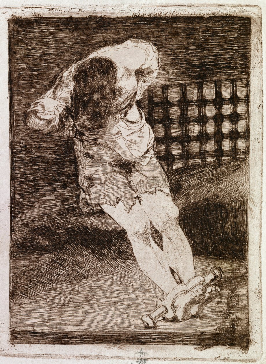 The reclusion of a guilty person does not require torment by Francisco de Goya