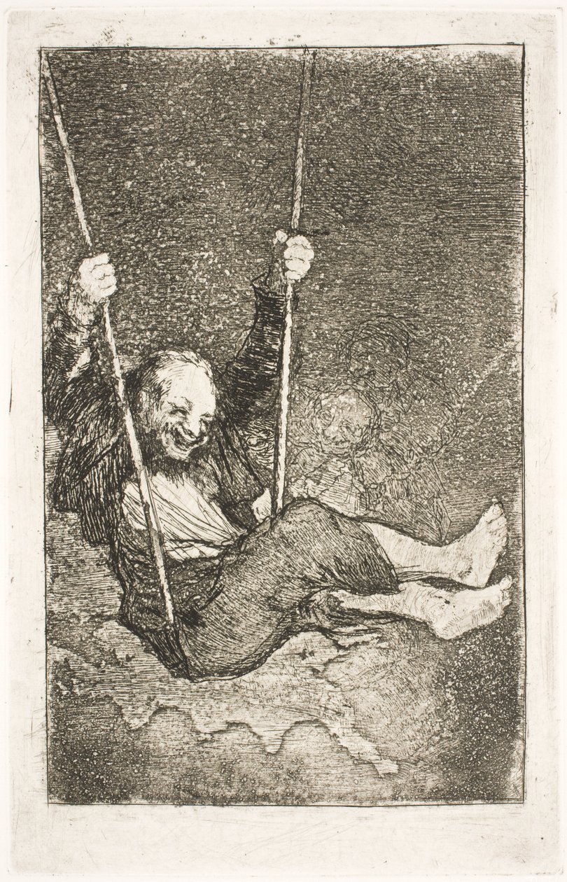 Wizard on a Swing by Francisco de Goya