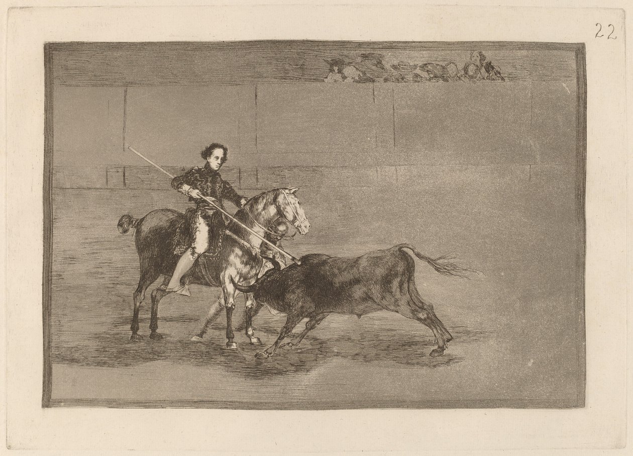Manly Courage of the Celebrated Pajuelera in the Ring at Saragossa by Francisco de Goya