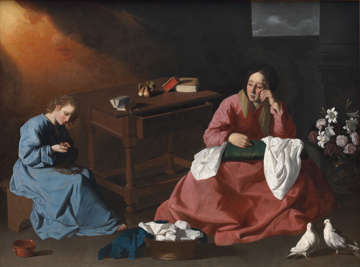 Christ and the Virgin in the House at Nazareth by Francisco de Zurbaran