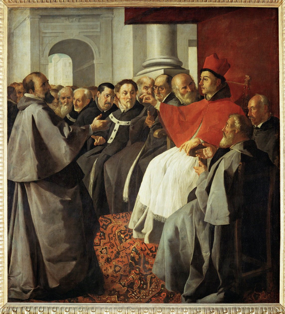 Saint Bonaventure at the Council of Lyon by Francisco de Zurbaran